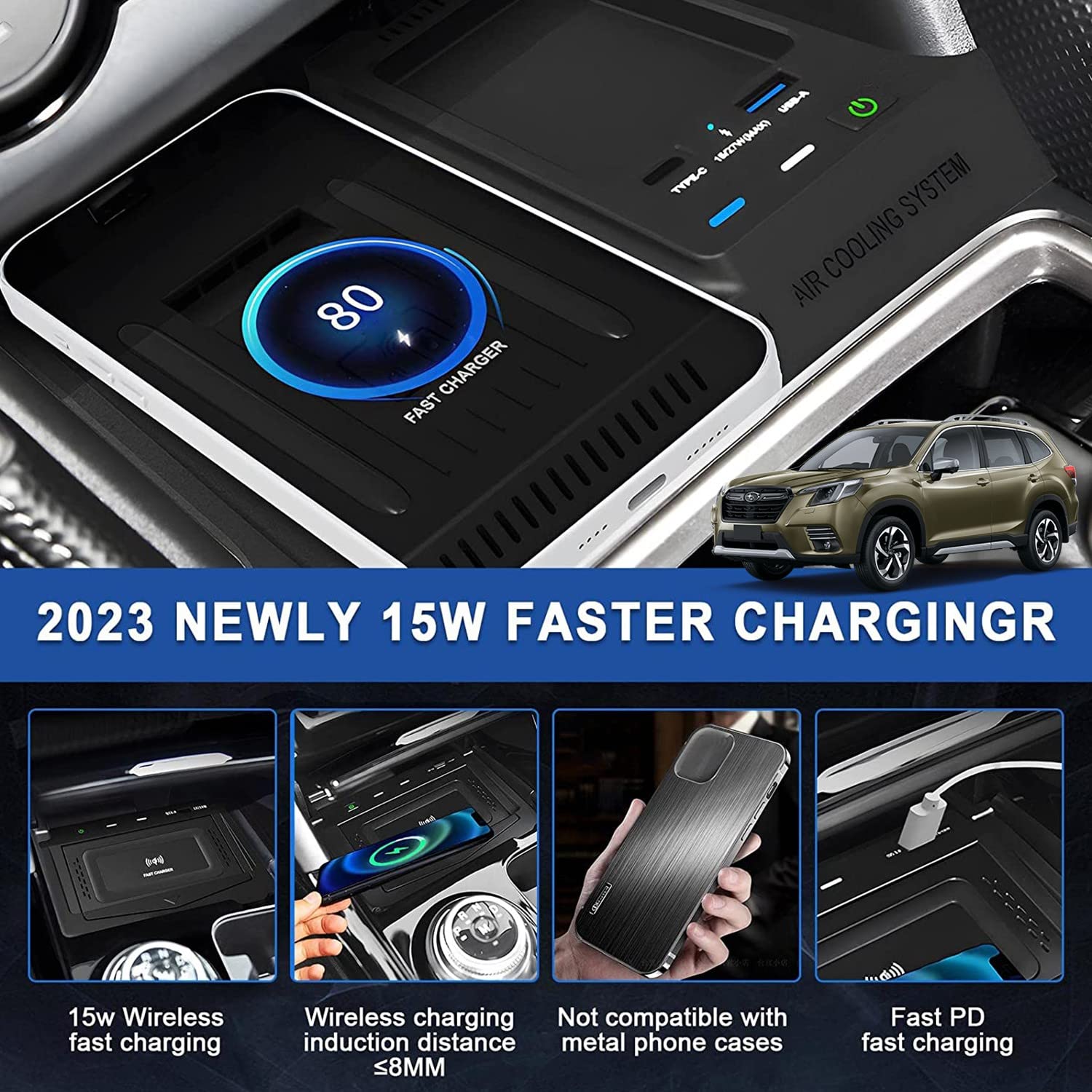Amazon.co.jp: ワイヤレス 車載 充電器 スバル フォレスター Subaru Amazon.co.jp: ワイヤレス 車載 充電器 スバル フォレスター Subaru
